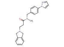 3-(1,3-dihydro-2H-isoindol-2-yl)-N-methyl-N-[4-(1H-pyrazol-1-yl)benzyl]propanamide