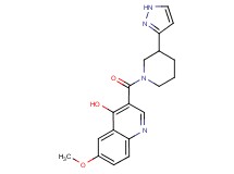 6-methoxy-3-{[3-(1H-pyrazol-3-yl)-1-piperidinyl]carbonyl}-4-quinolinol