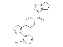 3-({4-[4-(2-methylphenyl)-1H-pyrazol-5-yl]piperidin-1-yl}carbonyl)-1,4,5,6-tetrahydrocyclopenta[c]pyrazole