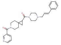 1-({4-[(2E)-3-phenyl-2-propen-1-yl]-1-piperazinyl}carbonyl)-6-(3-pyridinylcarbonyl)-6-azaspiro[2.5]octane