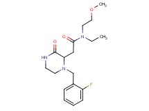 N-ethyl-2-[1-(2-fluorobenzyl)-3-oxo-2-piperazinyl]-N-(2-methoxyethyl)acetamide