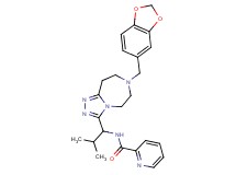N-{1-[7-(1,3-benzodioxol-5-ylmethyl)-6,7,8,9-tetrahydro-5H-[1,2,4]triazolo[4,3-d][1,4]diazepin-3-yl]-2-methylpropyl}-2-pyridinecarboxamide