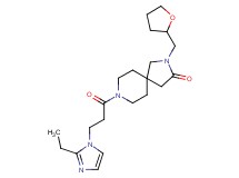 8-[3-(2-ethyl-1H-imidazol-1-yl)propanoyl]-2-(tetrahydro-2-furanylmethyl)-2,8-diazaspiro[4.5]decan-3-one