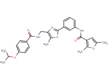 N-[3-(4-{[(4-isopropoxybenzoyl)amino]methyl}-5-methyl-1,3-oxazol-2-yl)phenyl]-2,5-dimethyl-3-furamide