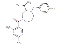 4-[(2,4-dimethyl-5-pyrimidinyl)carbonyl]-1-(4-fluorobenzyl)-2-isopropyl-1,4-diazepane