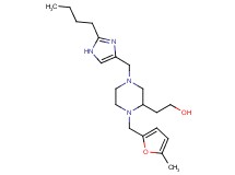 2-{4-[(2-butyl-1H-imidazol-4-yl)methyl]-1-[(5-methyl-2-furyl)methyl]-2-piperazinyl}ethanol