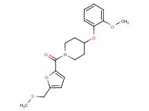 4-(2-methoxyphenoxy)-1-{5-[(methylthio)methyl]-2-furoyl}piperidine