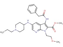 methyl 1-(2-methoxyethyl)-3-[(phenylacetyl)amino]-5-[(1-propyl-4-piperidinyl)amino]-1H-pyrrolo[2,3-b]pyridine-2-carboxylate