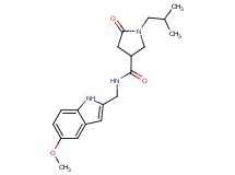 1-isobutyl-N-[(5-methoxy-1H-indol-2-yl)methyl]-5-oxopyrrolidine-3-carboxamide