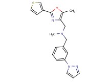 N-methyl-1-[5-methyl-2-(3-thienyl)-1,3-oxazol-4-yl]-N-[3-(1H-pyrazol-1-yl)benzyl]methanamine