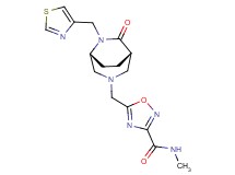 N-methyl-5-{[(1S*,5R*)-7-oxo-6-(1,3-thiazol-4-ylmethyl)-3,6-diazabicyclo[3.2.2]non-3-yl]methyl}-1,2,4-oxadiazole-3-carboxamide