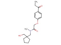 N-{[1-(hydroxymethyl)cyclopentyl]methyl}-N-methyl-2-(4-propionylphenoxy)acetamide