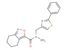 N-methyl-N-[(2-phenyl-1,3-thiazol-4-yl)methyl]-4,5,6,7-tetrahydro-2,1-benzisoxazole-3-carboxamide