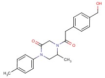 4-{[4-(hydroxymethyl)phenyl]acetyl}-5-methyl-1-(4-methylphenyl)-2-piperazinone