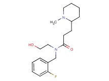 N-(2-fluorobenzyl)-N-(2-hydroxyethyl)-3-(1-methyl-2-piperidinyl)propanamide