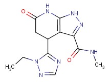 4-(1-ethyl-1H-1,2,4-triazol-5-yl)-N-methyl-6-oxo-4,5,6,7-tetrahydro-1H-pyrazolo[3,4-b]pyridine-3-carboxamide