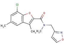7-chloro-N-(3-isoxazolylmethyl)-N,3,5-trimethyl-1-benzofuran-2-carboxamide