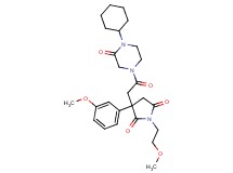 3-[2-(4-cyclohexyl-3-oxo-1-piperazinyl)-2-oxoethyl]-1-(2-methoxyethyl)-3-(3-methoxyphenyl)-2,5-pyrrolidinedione