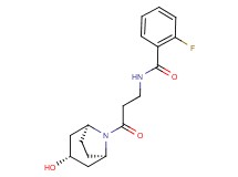 2-fluoro-N-{3-[(3-endo)-3-hydroxy-8-azabicyclo[3.2.1]oct-8-yl]-3-oxopropyl}benzamide