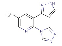 5-methyl-3-(1H-pyrazol-3-yl)-2-(4H-1,2,4-triazol-4-yl)pyridine