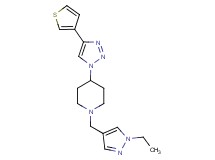 1-[(1-ethyl-1H-pyrazol-4-yl)methyl]-4-[4-(3-thienyl)-1H-1,2,3-triazol-1-yl]piperidine trifluoroacetate