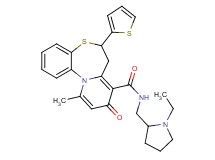 N-[(1-ethyl-2-pyrrolidinyl)methyl]-11-methyl-9-oxo-6-(2-thienyl)-7,9-dihydro-6H-pyrido[2,1-d][1,5]benzothiazepine-8-carboxamide