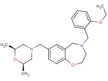 7-{[(2R*,6S*)-2,6-dimethyl-4-morpholinyl]methyl}-4-(2-ethoxybenzyl)-2,3,4,5-tetrahydro-1,4-benzoxazepine