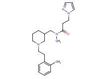 N-methyl-N-({1-[2-(2-methylphenyl)ethyl]-3-piperidinyl}methyl)-3-(1H-pyrazol-1-yl)propanamide