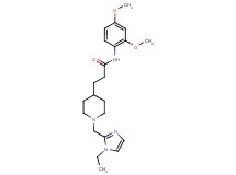 N-(2,4-dimethoxyphenyl)-3-{1-[(1-ethyl-1H-imidazol-2-yl)methyl]-4-piperidinyl}propanamide