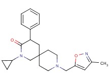 2-cyclopropyl-9-[(3-methyl-5-isoxazolyl)methyl]-4-phenyl-2,9-diazaspiro[5.5]undecan-3-one