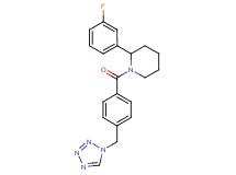 2-(3-fluorophenyl)-1-[4-(1H-tetrazol-1-ylmethyl)benzoyl]piperidine