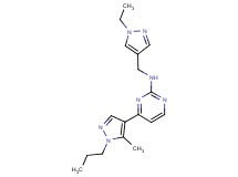 N-[(1-ethyl-1H-pyrazol-4-yl)methyl]-4-(5-methyl-1-propyl-1H-pyrazol-4-yl)pyrimidin-2-amine