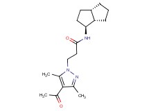 3-(4-acetyl-3,5-dimethyl-1H-pyrazol-1-yl)-N-[(1S*,3aS*,6aS*)-octahydropentalen-1-yl]propanamide