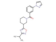 3-(3-isopropyl-1,2,4-oxadiazol-5-yl)-1-[3-(1H-pyrazol-1-yl)benzoyl]piperidine