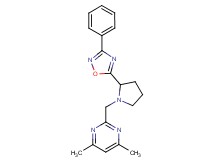 4,6-dimethyl-2-{[2-(3-phenyl-1,2,4-oxadiazol-5-yl)-1-pyrrolidinyl]methyl}pyrimidine