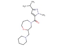 4-[(3-isopropyl-1-methyl-1H-pyrazol-5-yl)carbonyl]-2-(1-piperidinylmethyl)-1,4-oxazepane