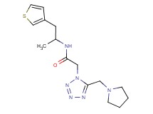 N-[1-methyl-2-(3-thienyl)ethyl]-2-[5-(1-pyrrolidinylmethyl)-1H-tetrazol-1-yl]acetamide