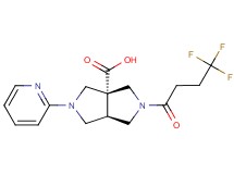 (3aR*,6aR*)-2-(2-pyridinyl)-5-(4,4,4-trifluorobutanoyl)hexahydropyrrolo[3,4-c]pyrrole-3a(1H)-carboxylic acid