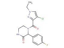 4-[(4-chloro-1-ethyl-1H-pyrazol-3-yl)carbonyl]-3-(4-fluorophenyl)piperazin-2-one
