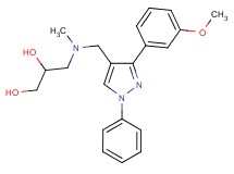 3-[{[3-(3-methoxyphenyl)-1-phenyl-1H-pyrazol-4-yl]methyl}(methyl)amino]-1,2-propanediol