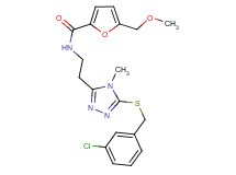 N-(2-{5-[(3-chlorobenzyl)thio]-4-methyl-4H-1,2,4-triazol-3-yl}ethyl)-5-(methoxymethyl)-2-furamide