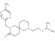 8-[2-(isopropylthio)ethyl]-2-[(5-methyl-2-pyrazinyl)methyl]-2,8-diazaspiro[5.5]undecan-3-one