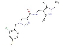 1-(2-chloro-4-fluorobenzyl)-N-[(1-ethyl-3,5-dimethyl-1H-pyrazol-4-yl)methyl]-1H-1,2,3-triazole-4-carboxamide