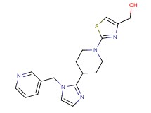 (2-{4-[1-(3-pyridinylmethyl)-1H-imidazol-2-yl]-1-piperidinyl}-1,3-thiazol-4-yl)methanol