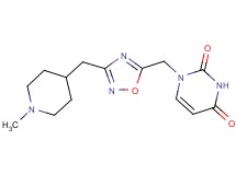 1-({3-[(1-methylpiperidin-4-yl)methyl]-1,2,4-oxadiazol-5-yl}methyl)pyrimidine-2,4(1H,3H)-dione