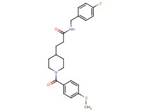 N-(4-fluorobenzyl)-3-{1-[4-(methylthio)benzoyl]-4-piperidinyl}propanamide