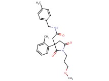2-[1-(3-methoxypropyl)-3-(2-methylphenyl)-2,5-dioxo-3-pyrrolidinyl]-N-(4-methylbenzyl)acetamide