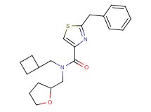 2-benzyl-N-(cyclobutylmethyl)-N-(tetrahydro-2-furanylmethyl)-1,3-thiazole-4-carboxamide