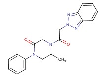 4-(2H-1,2,3-benzotriazol-2-ylacetyl)-5-methyl-1-phenyl-2-piperazinone