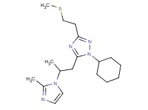 1-cyclohexyl-5-[2-(2-methyl-1H-imidazol-1-yl)propyl]-3-[2-(methylthio)ethyl]-1H-1,2,4-triazole